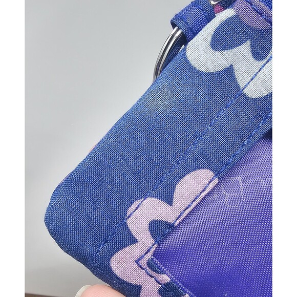 Vera Bradley Cotton Zip ID Case Wristlet Ellie Flower Keychain - Picture 3 of 8